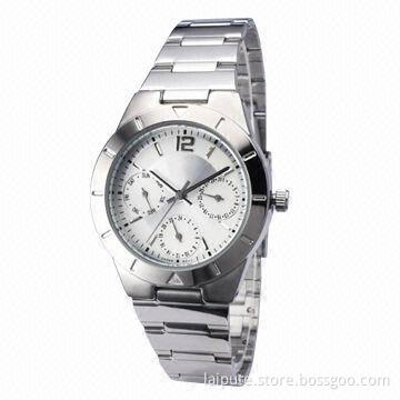 Women's Metal Gift Watches with Stainless Steel Back and Classic Japan Movement